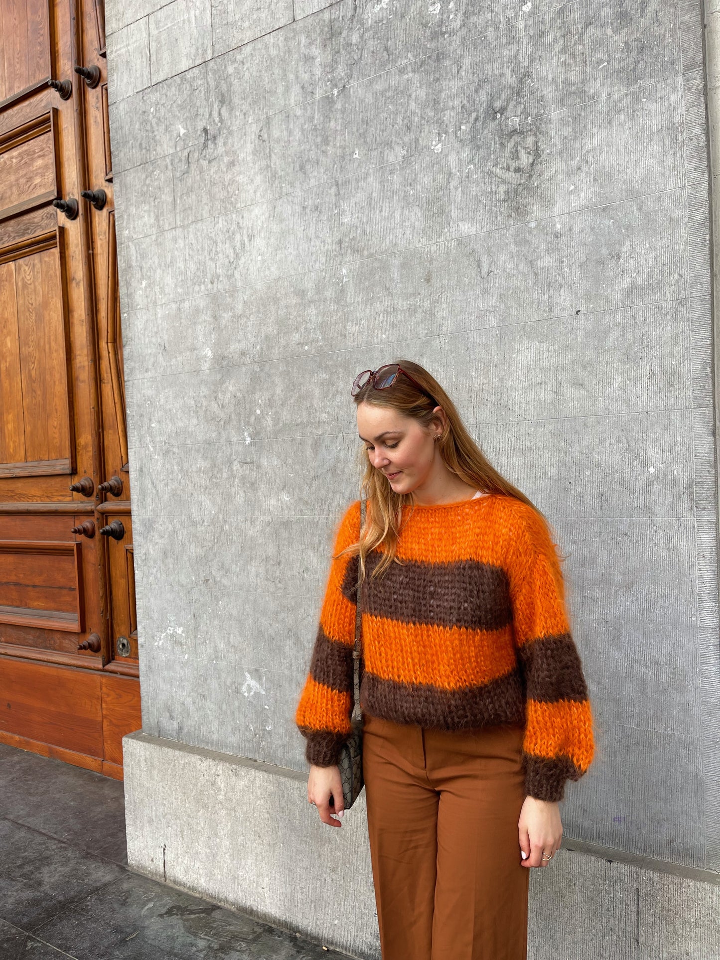 LIES KNIT - Brown & orange