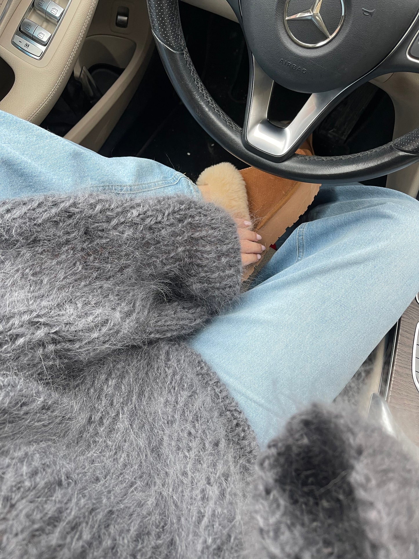 OVERSIZED OLIVIA KNIT - antraciet
