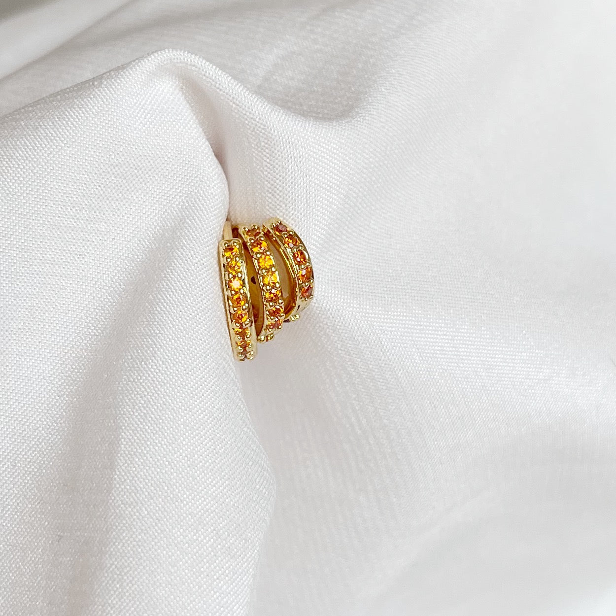 Orange Circles - Gold