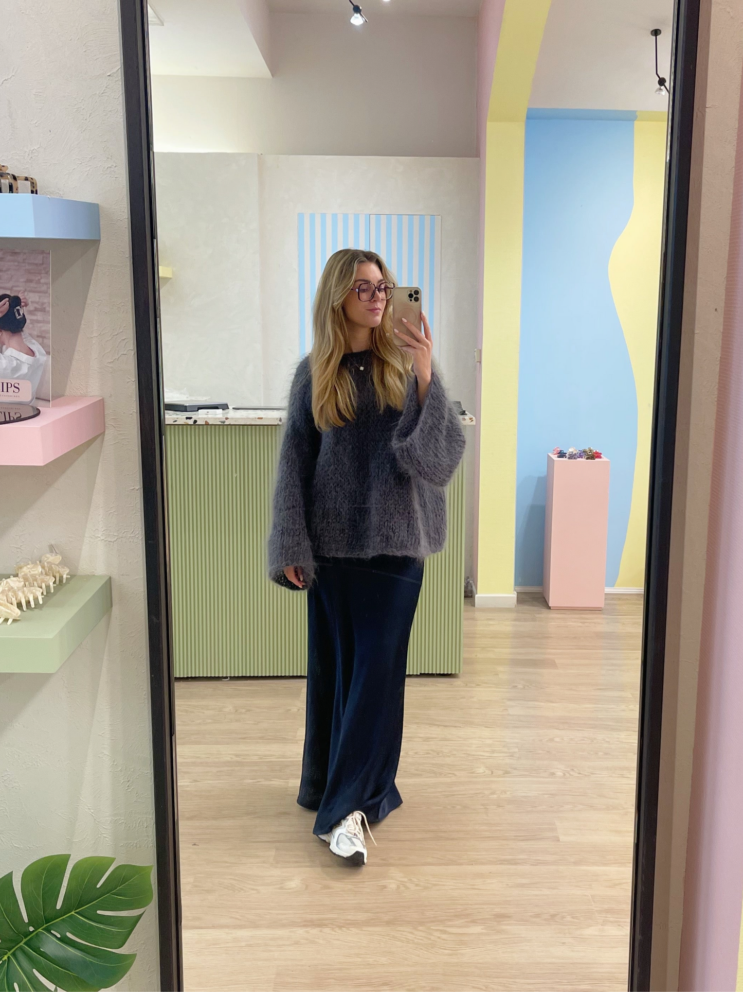 OVERSIZED OLIVIA KNIT - antraciet