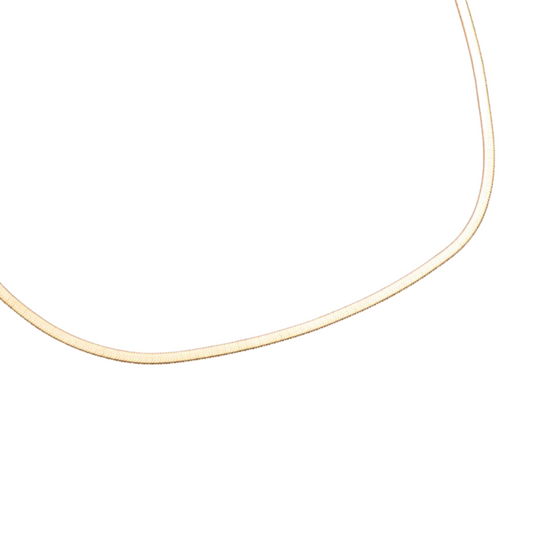 Fine Snake Skin Necklace - Gold