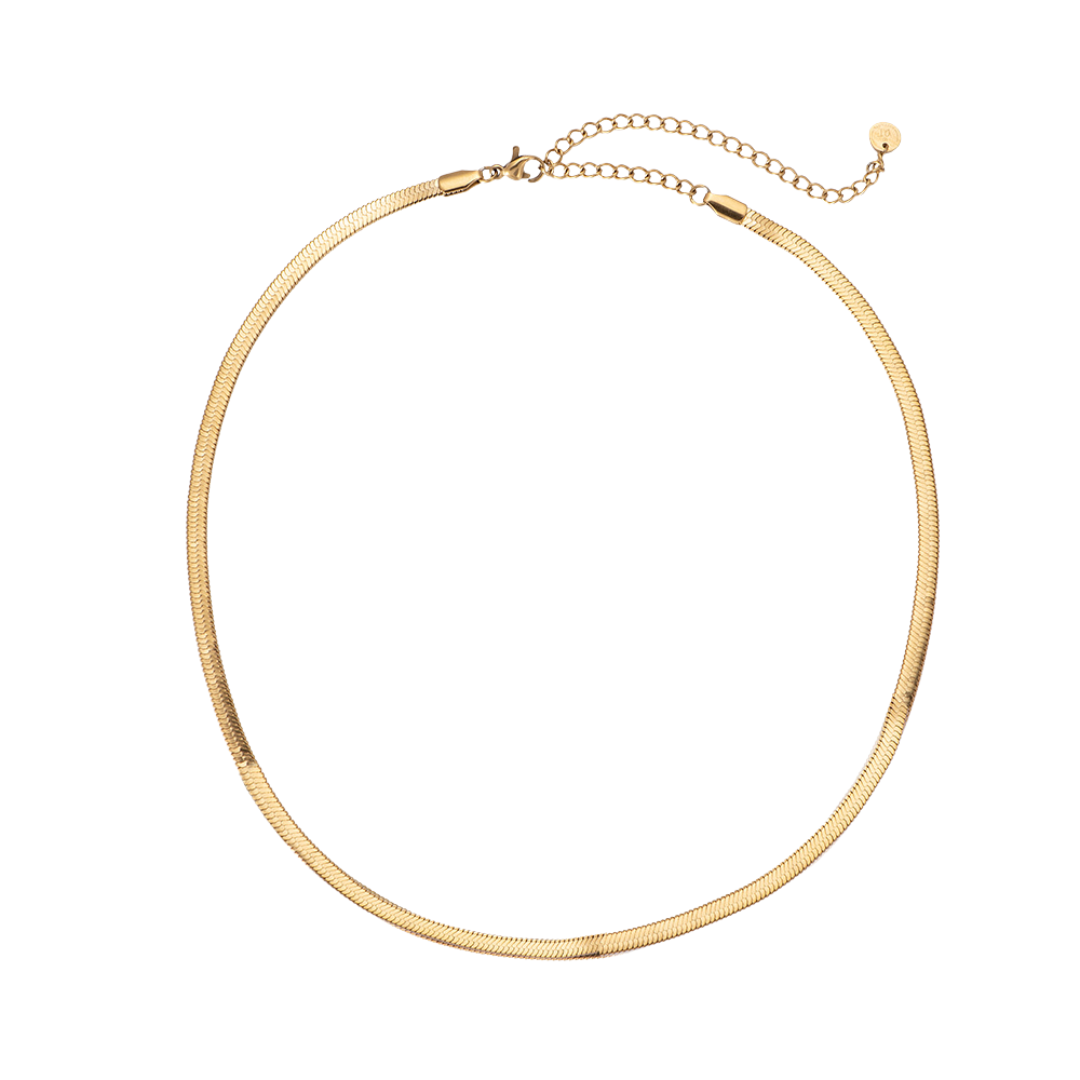Snake Skin Necklace - Gold