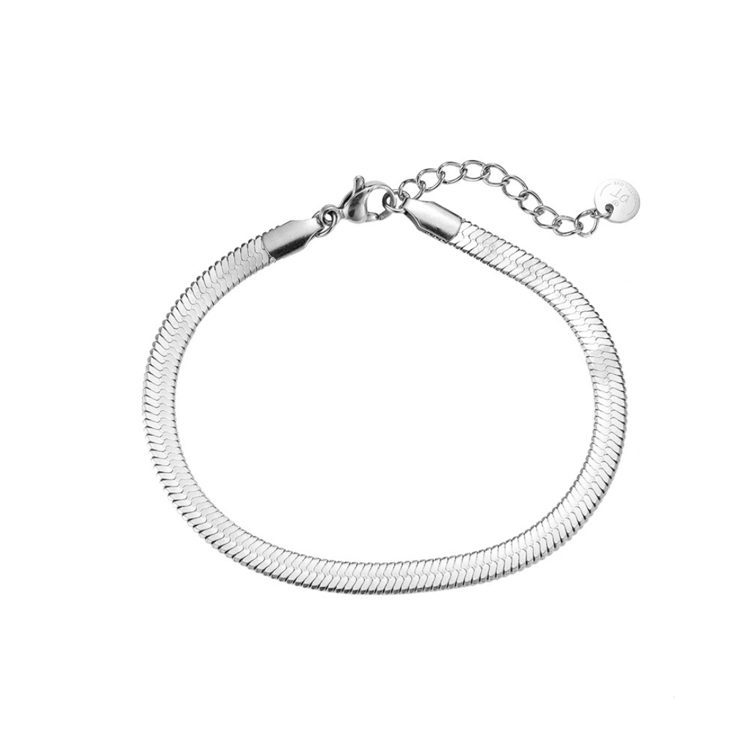 Snake Skin Bracelet - Silver