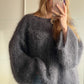 OVERSIZED OLIVIA KNIT - antraciet