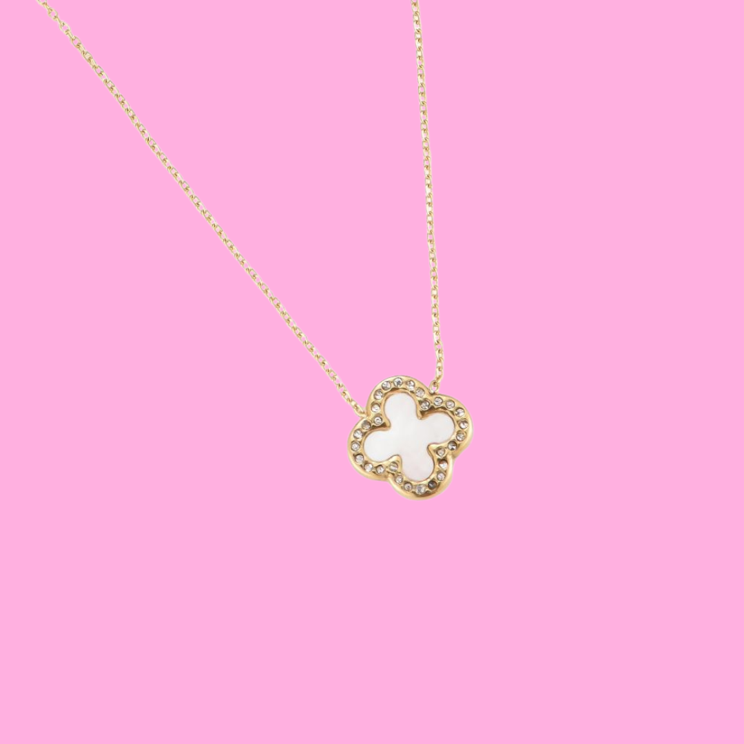 White Clover Necklace  - Gold