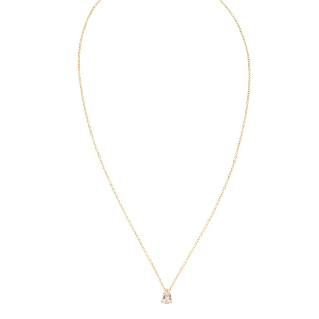 Diamond Drop Necklace - Gold