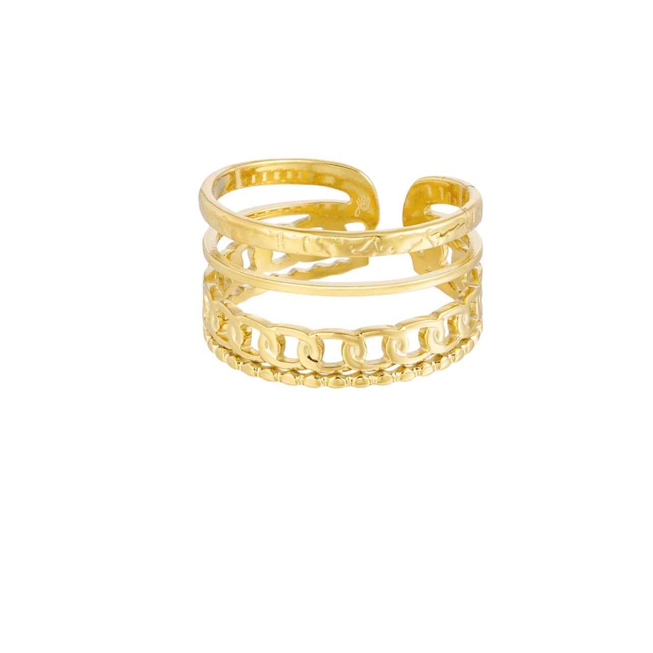 Multi Chains Ring - Gold