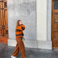 LIES KNIT - Brown & orange