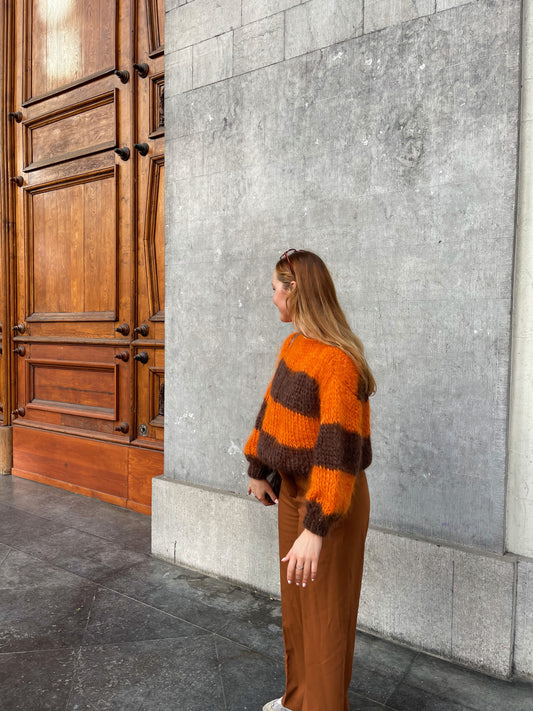 LIES KNIT - Brown & orange