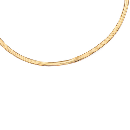 Snake Skin Necklace - Gold