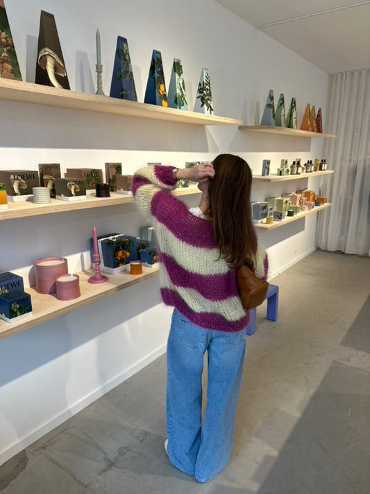 LIES KNIT - magenta & botergeel