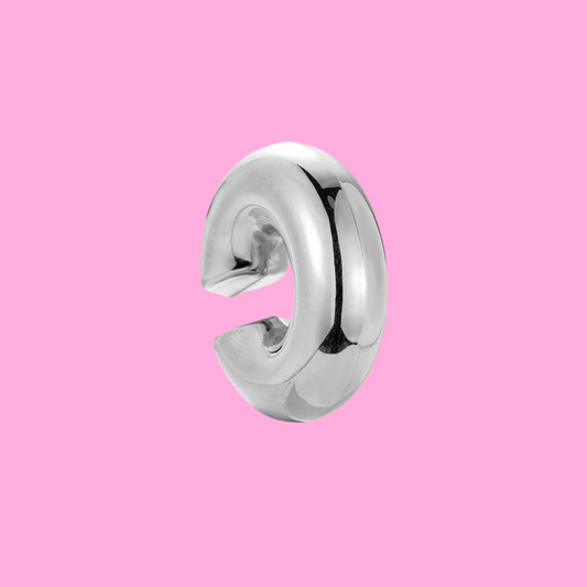 Donut Ear Cuff - Silver