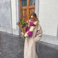 LOU SCARF - magenta & pastel yellow