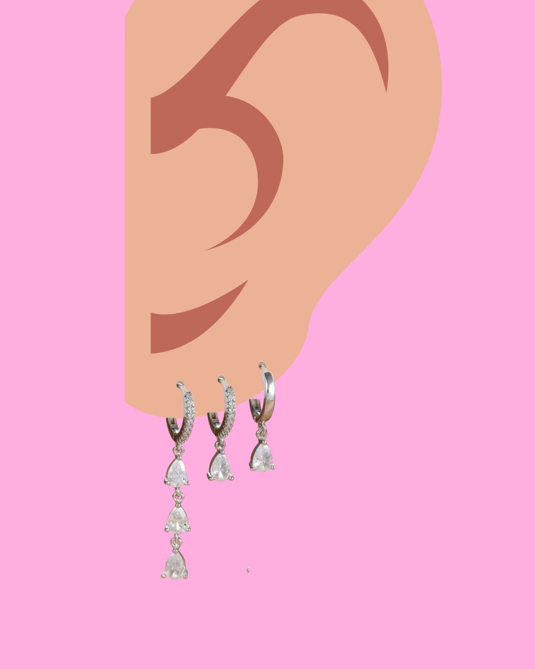 Romee - triple drop - Silver