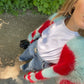 AMÉLIE CARDIGAN - red & sea blue
