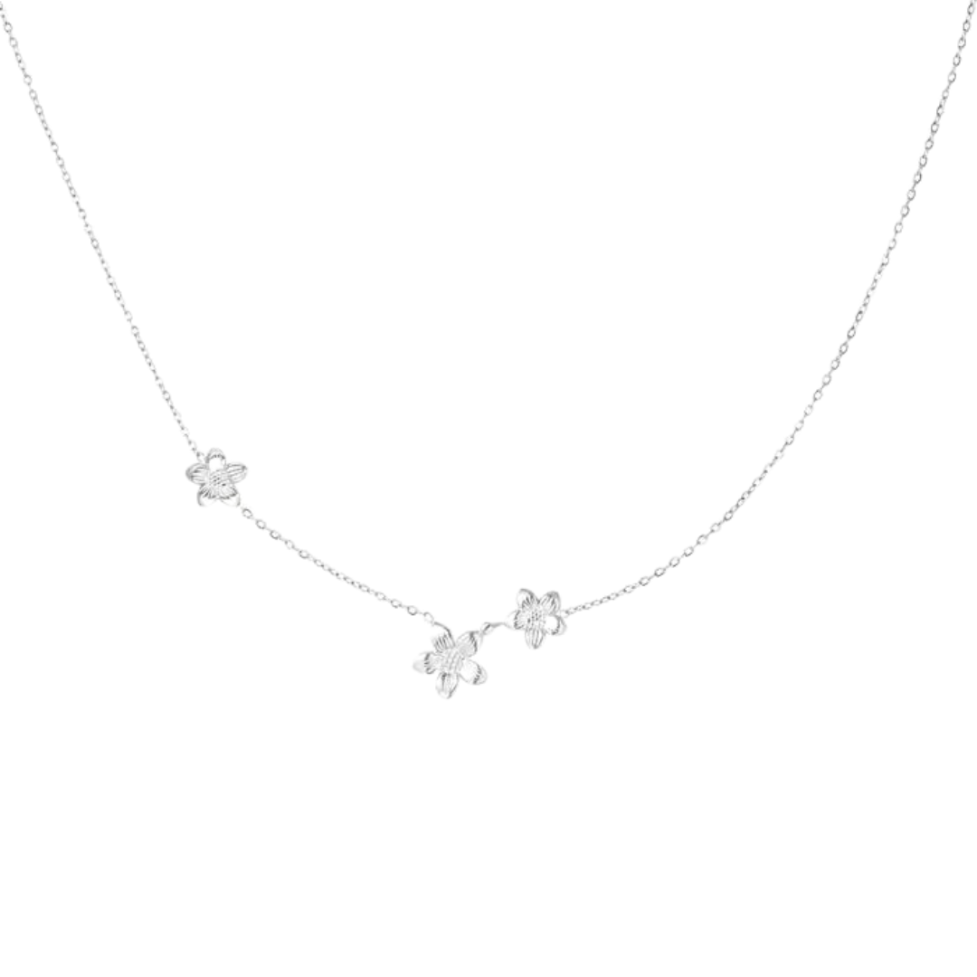 Little Flowers Necklace - Silver