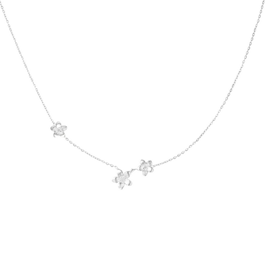 Little Flowers Necklace - Silver
