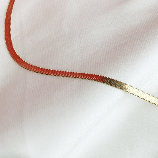 Snake Skin Necklace - Gold