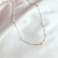 Subtile Pearls Necklace - Gold