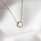 White Clover Necklace  - Gold