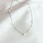 Subtile Pearls Necklace - Silver