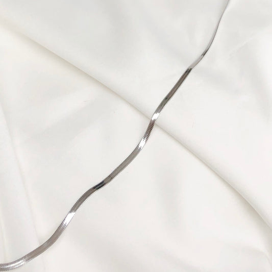 Fine Snake Skin Necklace - Silver