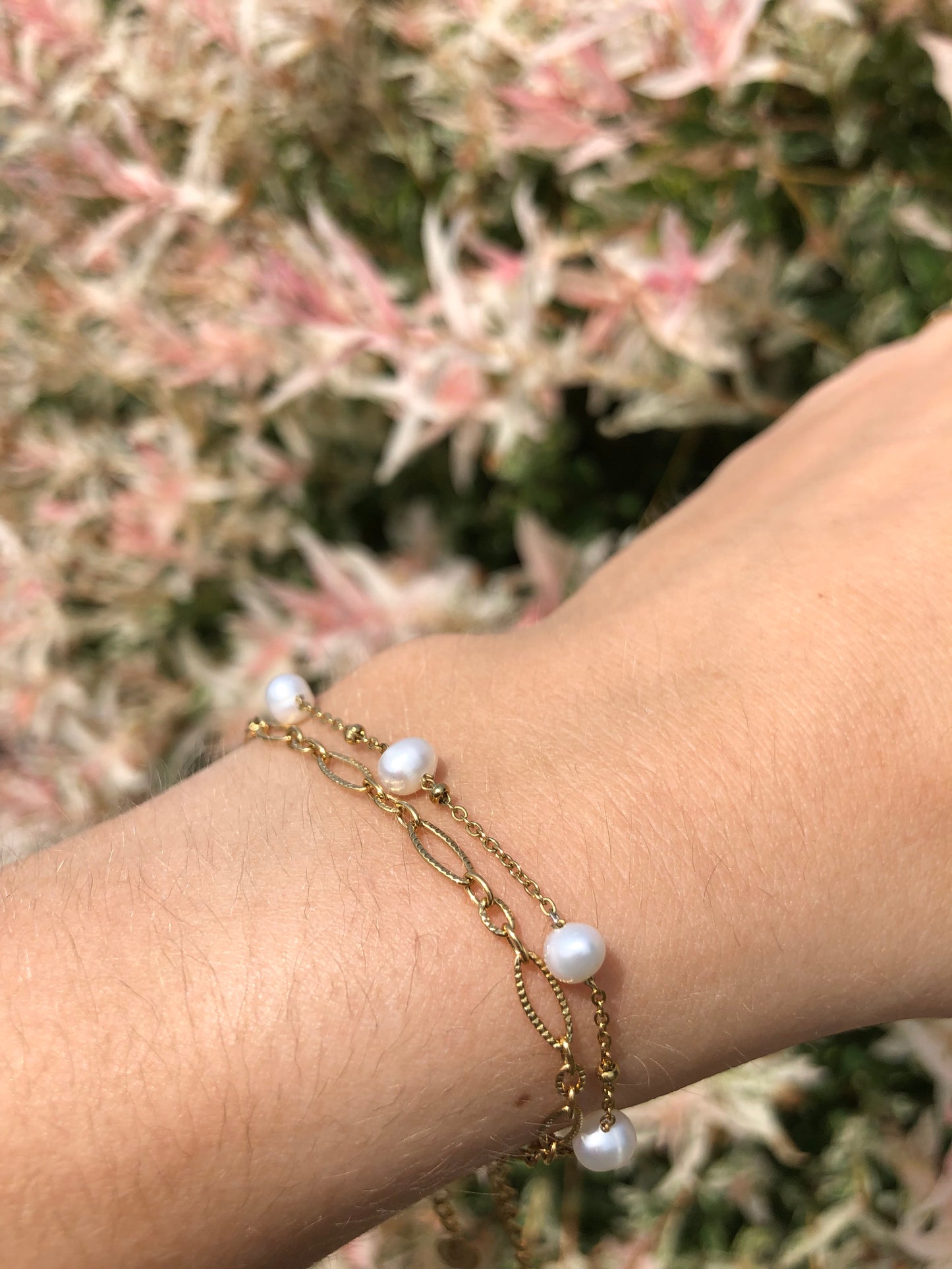 Subtile Pearl Bracelet - Silver